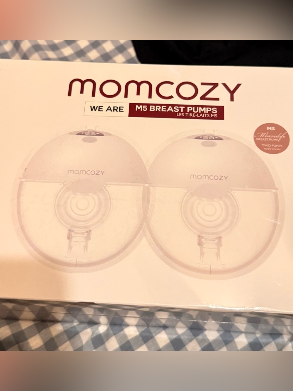 Momcozy M5 Double Breast Pump - White